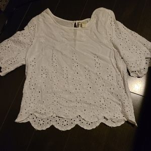 White Eyelet Blouse
